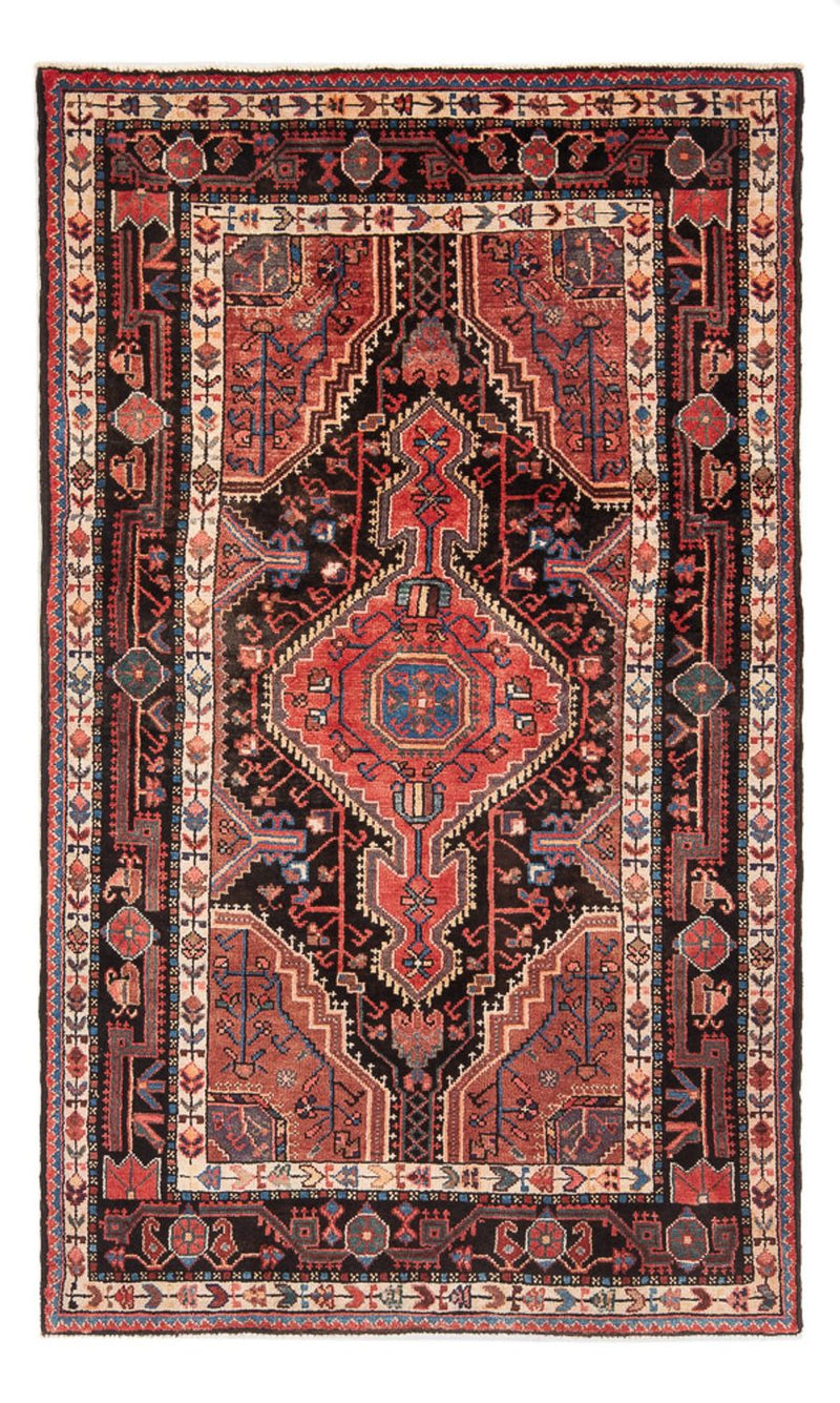 Hamadan Teppich 125x212cm - Perserteppich - dunkelblau