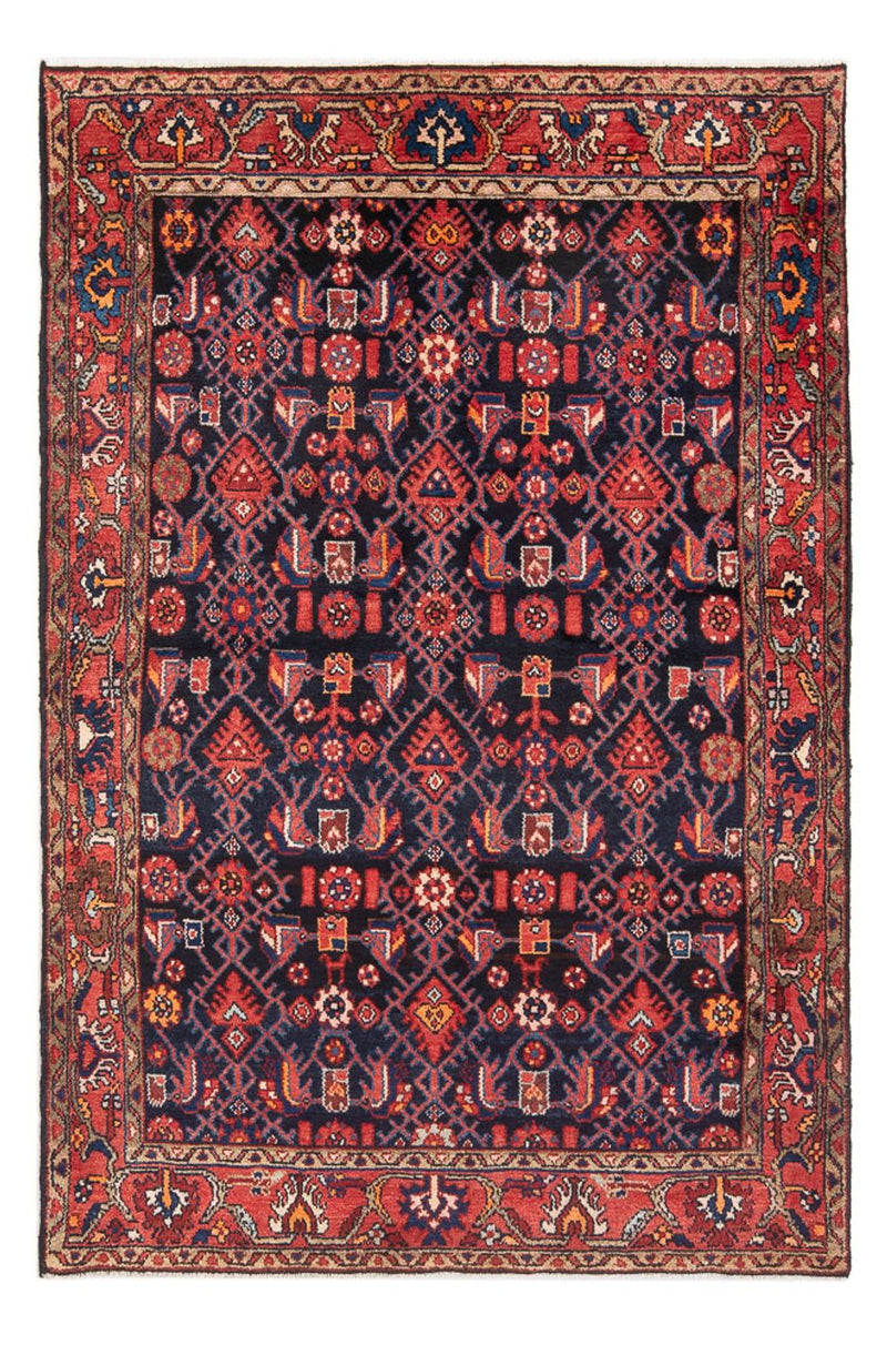 Hamadan Teppich 130x198cm - Perserteppich - dunkelblau