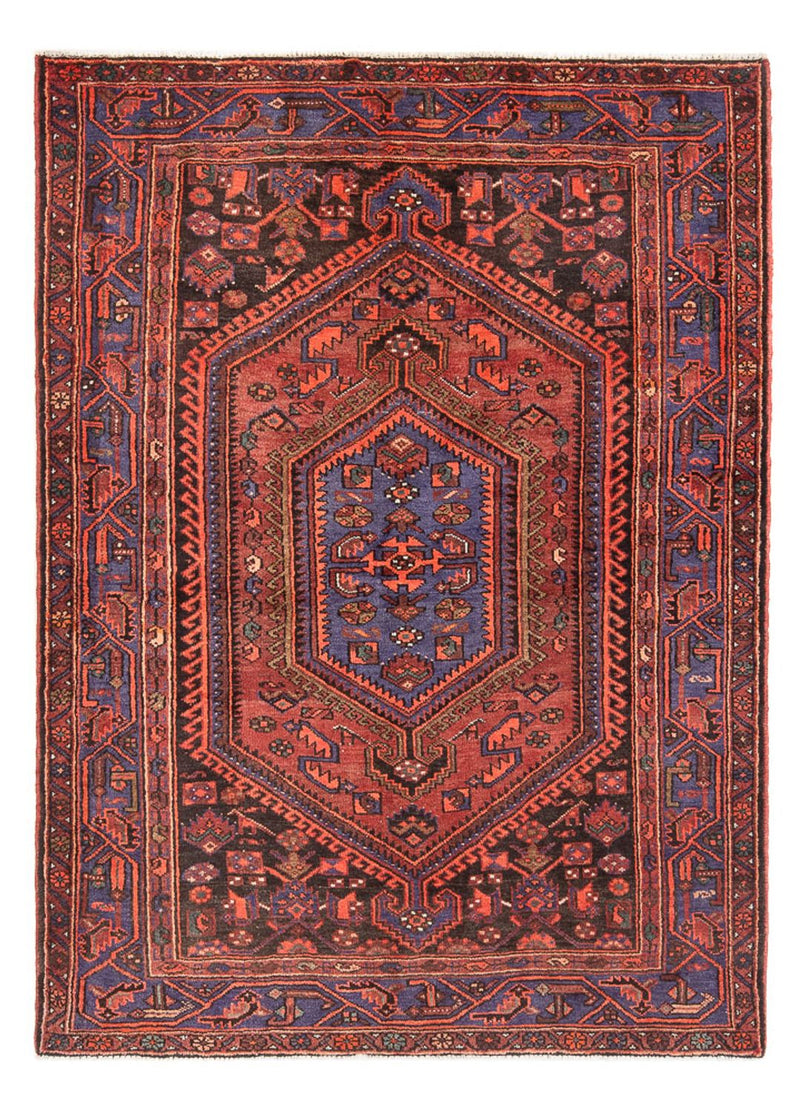 Hamadan Teppich 142x197cm - Perserteppich - rot