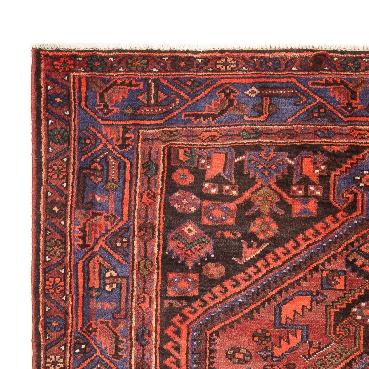 Hamadan Teppich 142x197cm - Perserteppich - rot