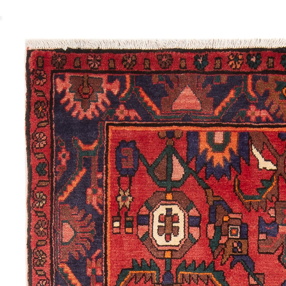 Hamadan Teppich 129x206cm - Perserteppich - rot