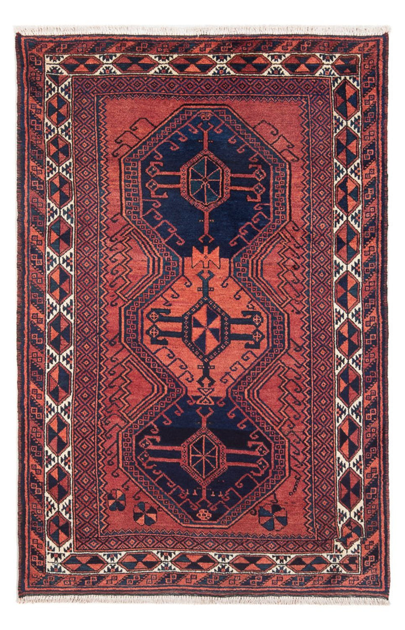 Hamadan Teppich 125x196cm - Perserteppich - rot