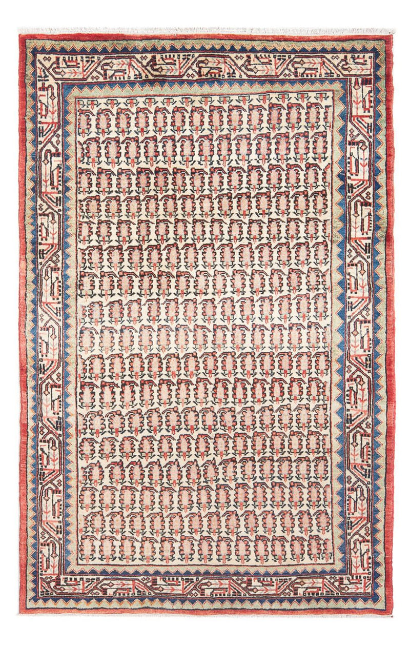 Hamadan Teppich 125x216cm - Perserteppich - rot