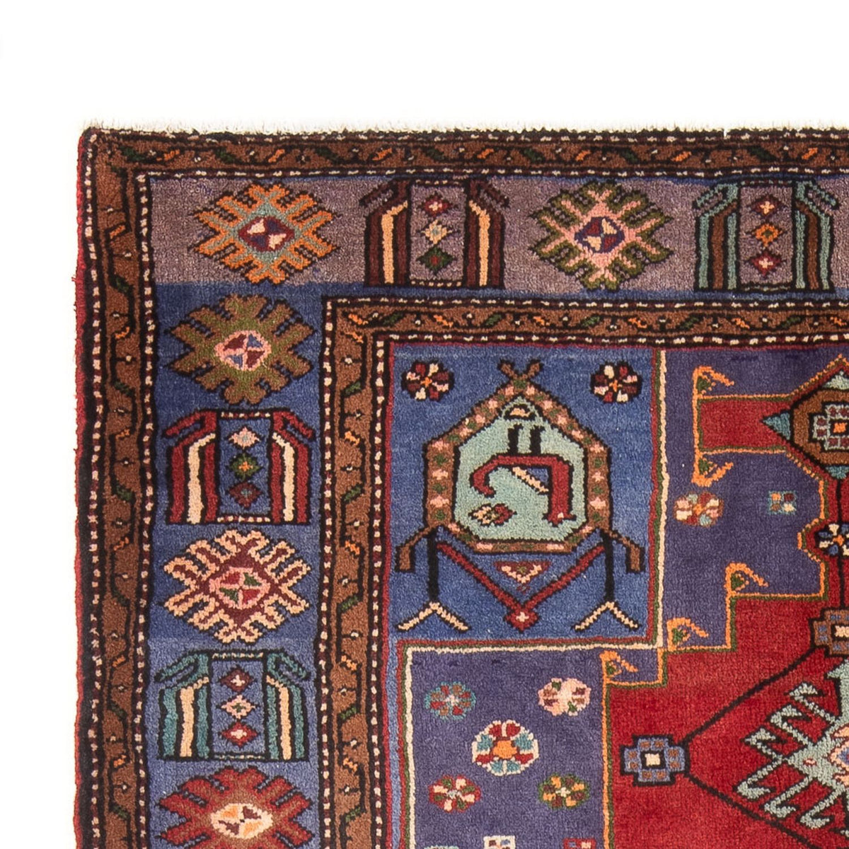 Hamadan Teppich 143x223cm - Perserteppich - blau