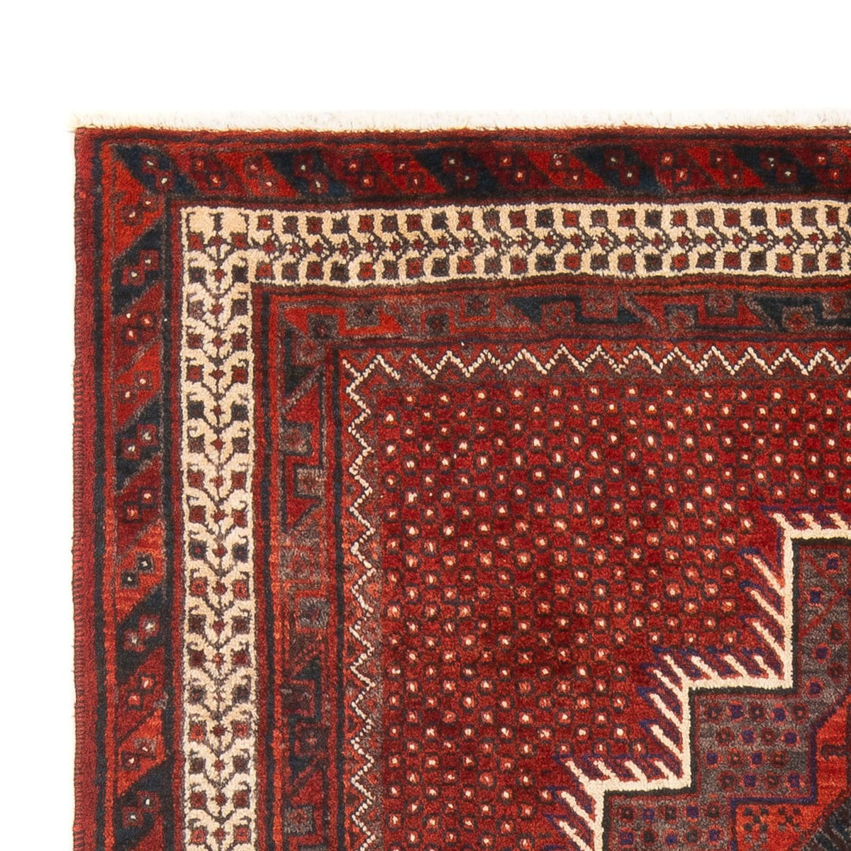 Hamadan Teppich 131x186cm - Perserteppich - rot