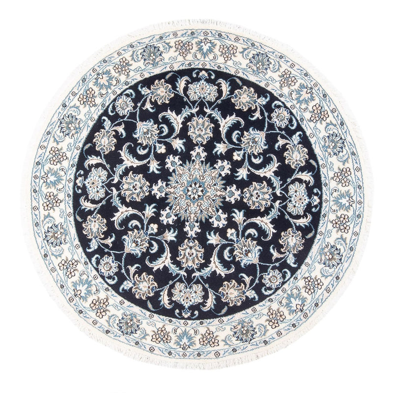 Nain Teppich 150x150cm - Perserteppich - dunkelblau