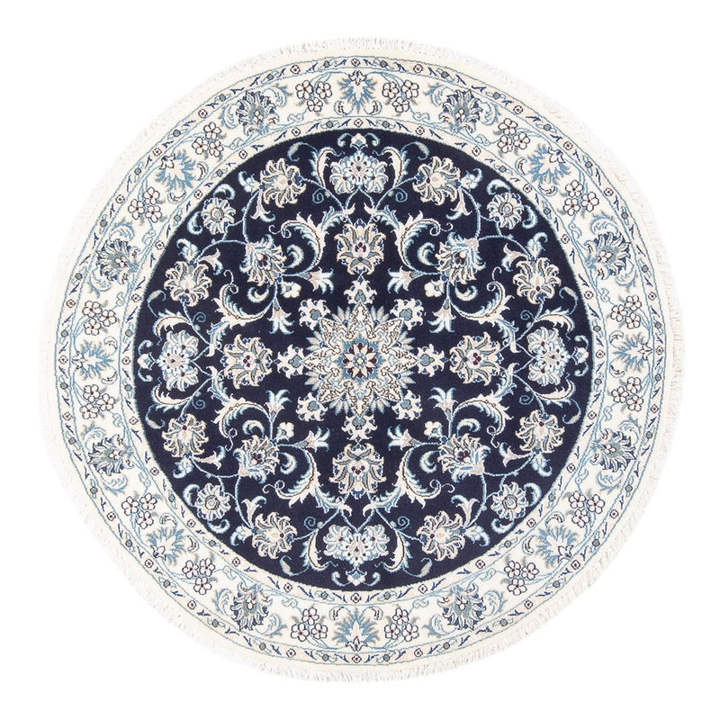 Nain Teppich 150x150cm - Perserteppich - dunkelblau