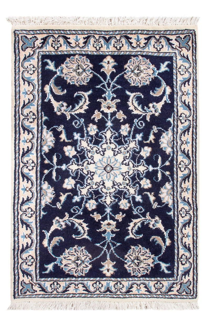 Perserteppich - Nain - Royal - 60 x 90 cm - dunkelblau