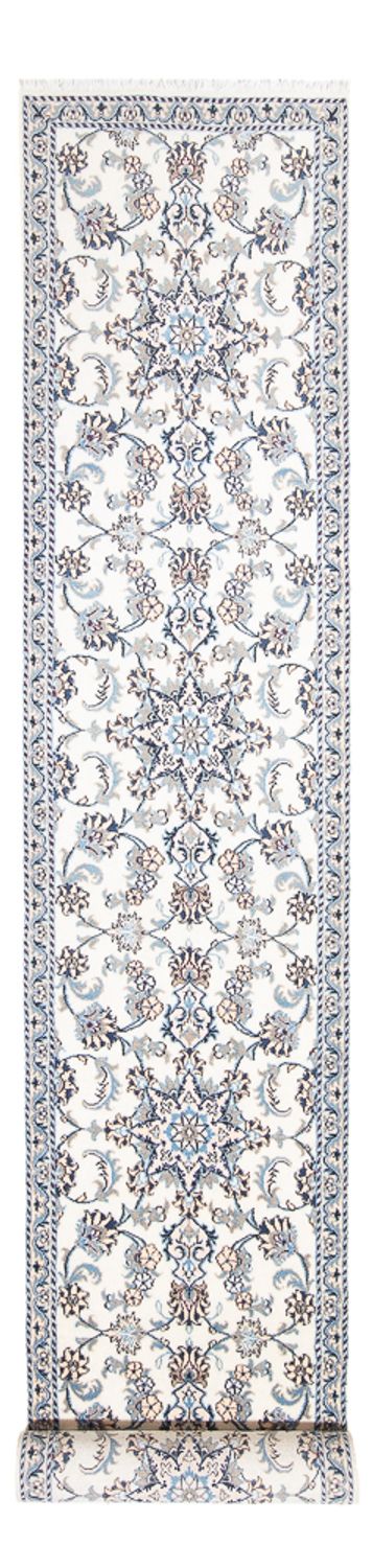Nain Teppich 80x393cm - Perserteppich - silber