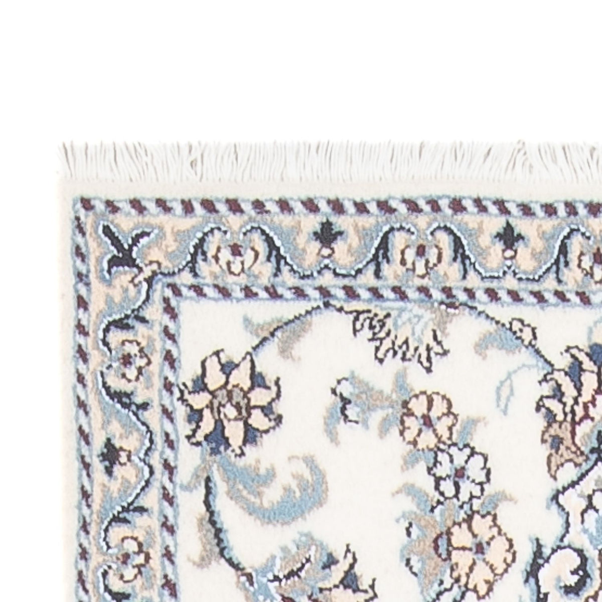 Nain Teppich 80x393cm - Perserteppich - silber