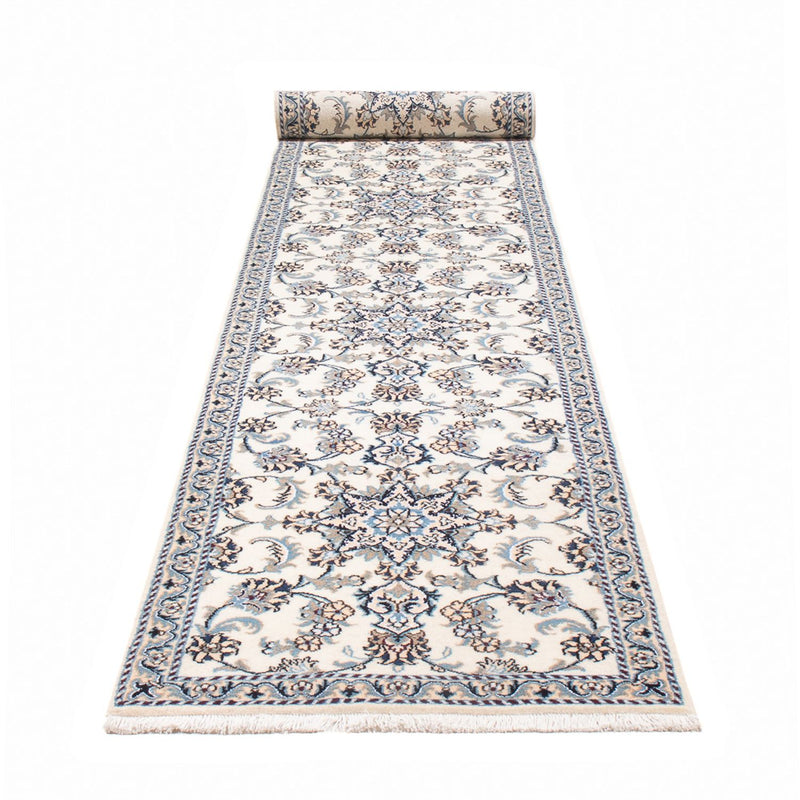 Nain Teppich 80x393cm - Perserteppich - silber