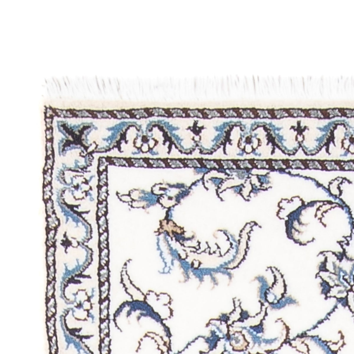 Nain Teppich 76x292cm - Perserteppich - silber