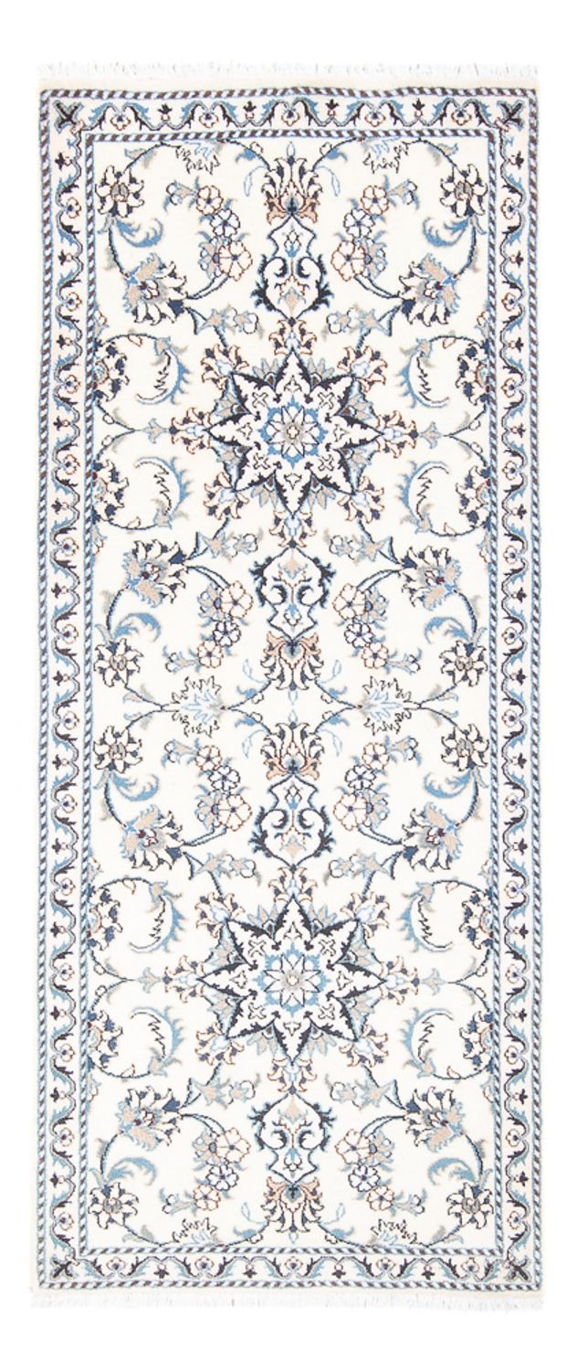 Nain Teppich 80x194cm - Perserteppich - silber