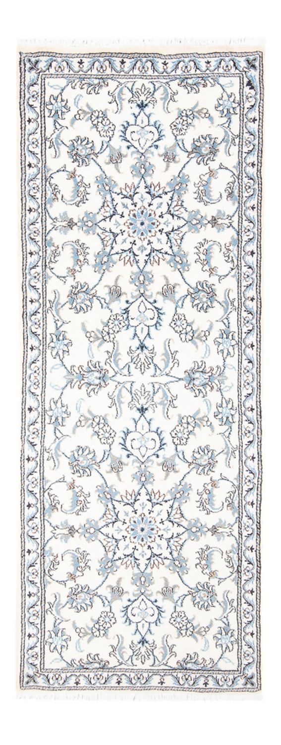 Nain Teppich 75x197cm - Perserteppich - silber