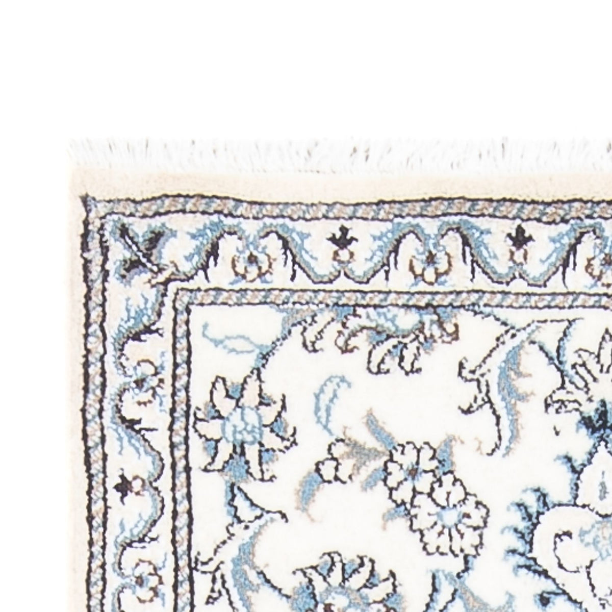 Nain Teppich 75x197cm - Perserteppich - silber