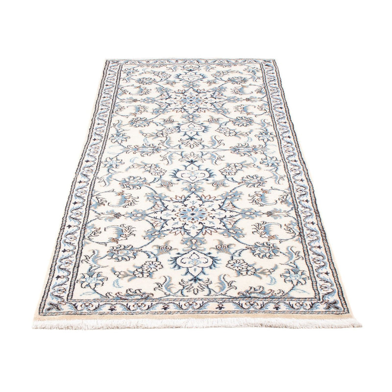 Nain Teppich 75x197cm - Perserteppich - silber