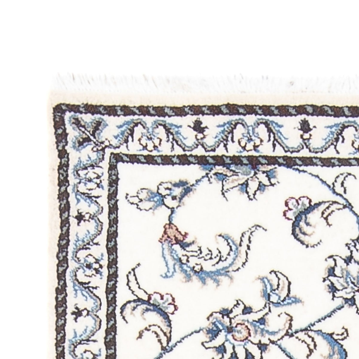 Nain Teppich 77x195cm - Perserteppich - silber
