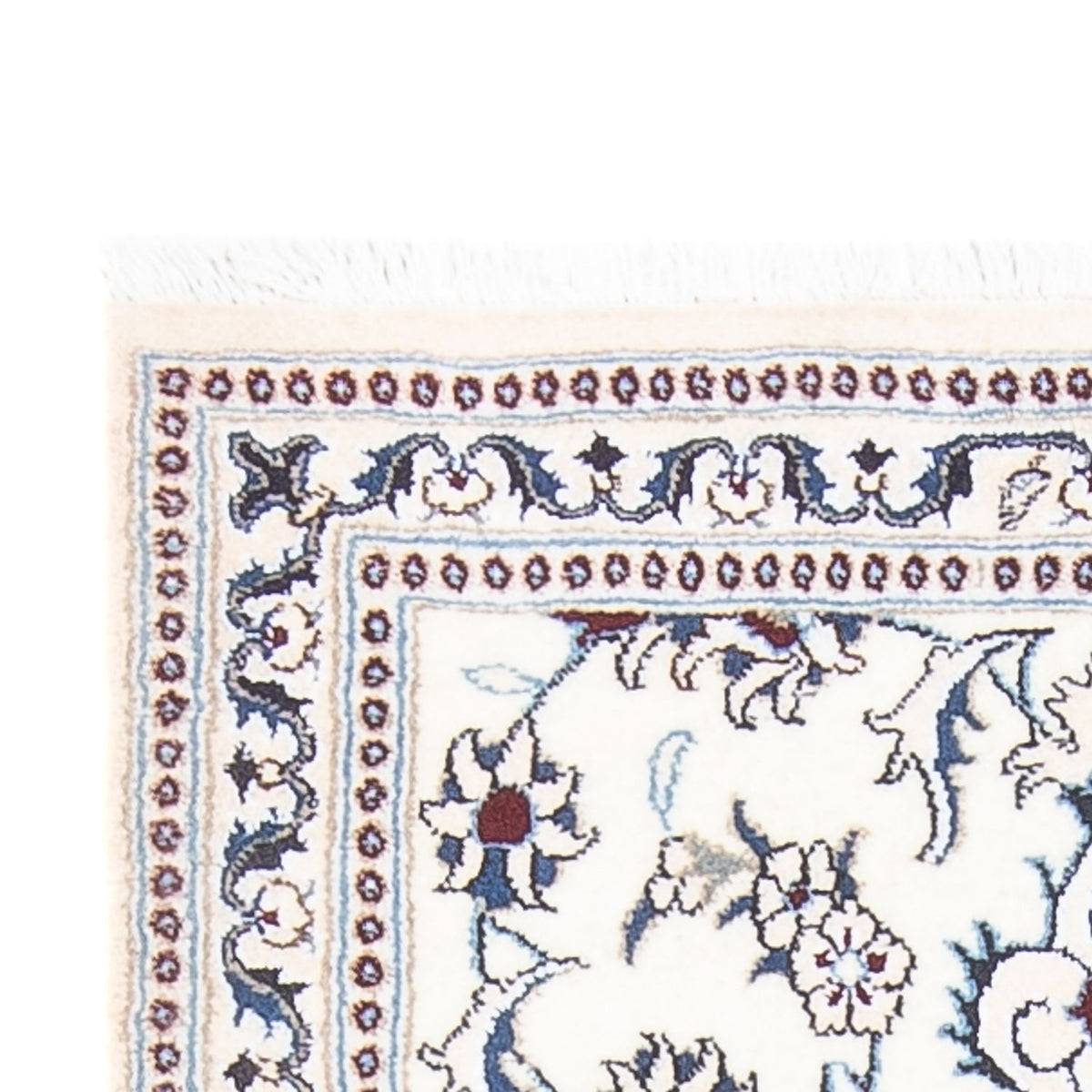 Nain Teppich 88x192cm - Perserteppich - silber