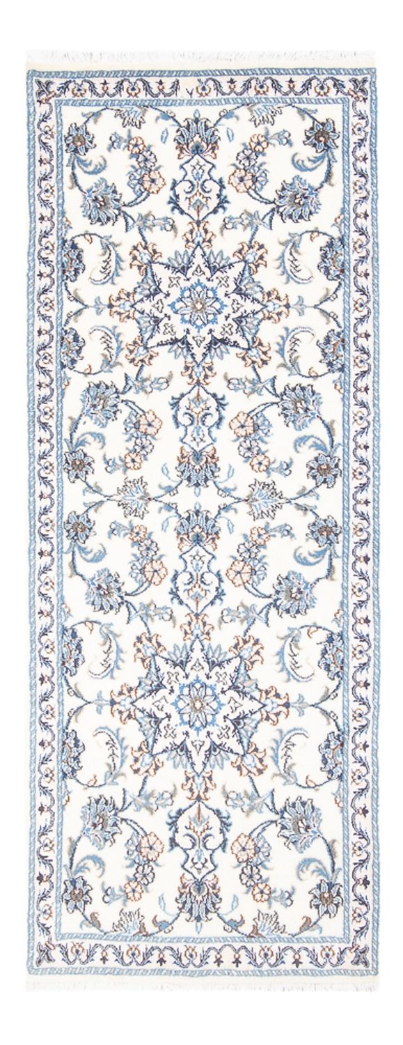 Nain Teppich 78x204cm - Perserteppich - silber