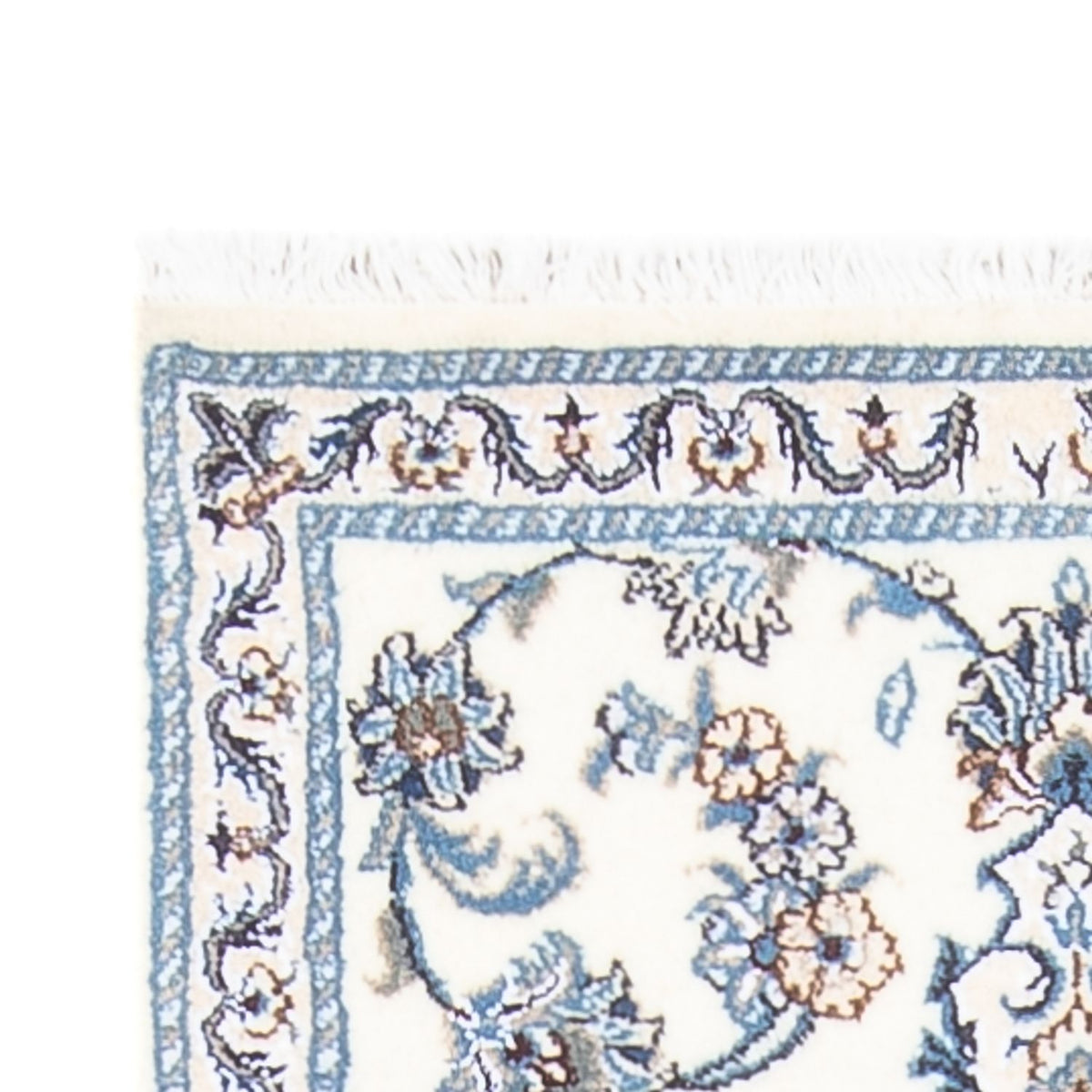 Nain Teppich 78x204cm - Perserteppich - silber