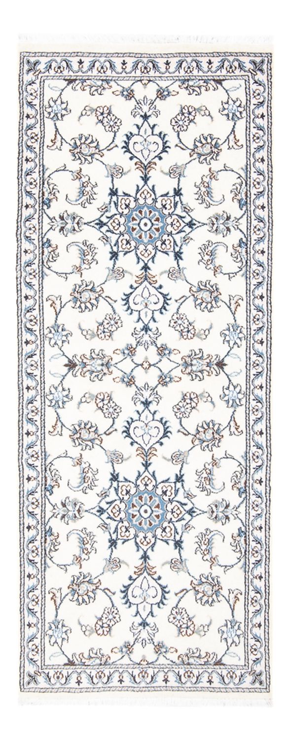 Nain Teppich 76x197cm - Perserteppich - silber