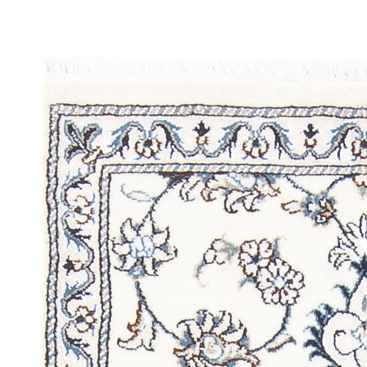 Nain Teppich 76x197cm - Perserteppich - silber