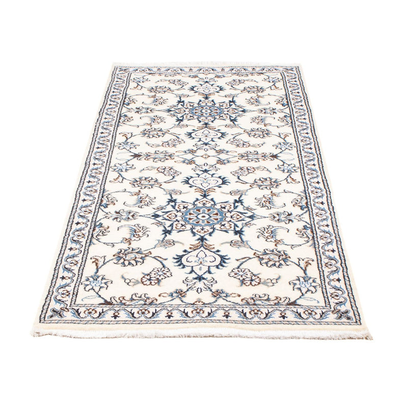 Nain Teppich 76x197cm - Perserteppich - silber