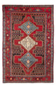 Senneh Teppich 128x200cm - Perserteppich - rot