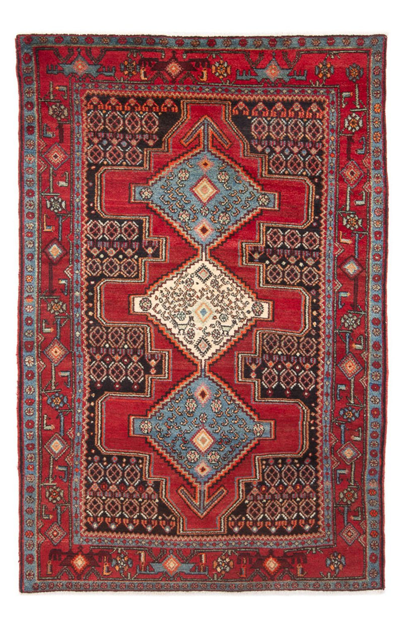 Senneh Teppich 128x200cm - Perserteppich - rot