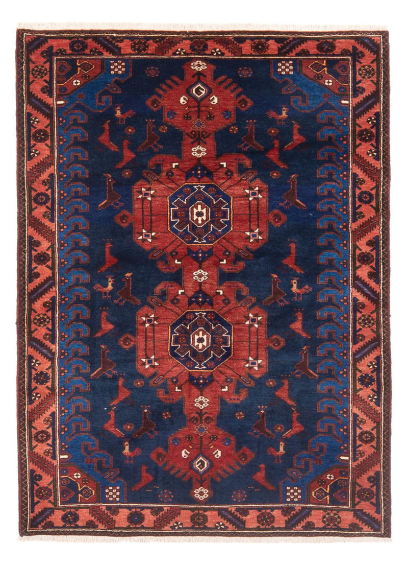 Hamadan Teppich 136x197cm - Perserteppich - blau