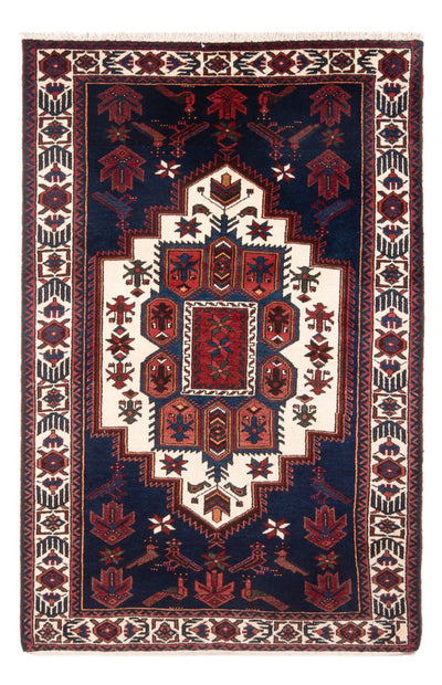Hamadan Teppich 125x202cm - Perserteppich - dunkelblau
