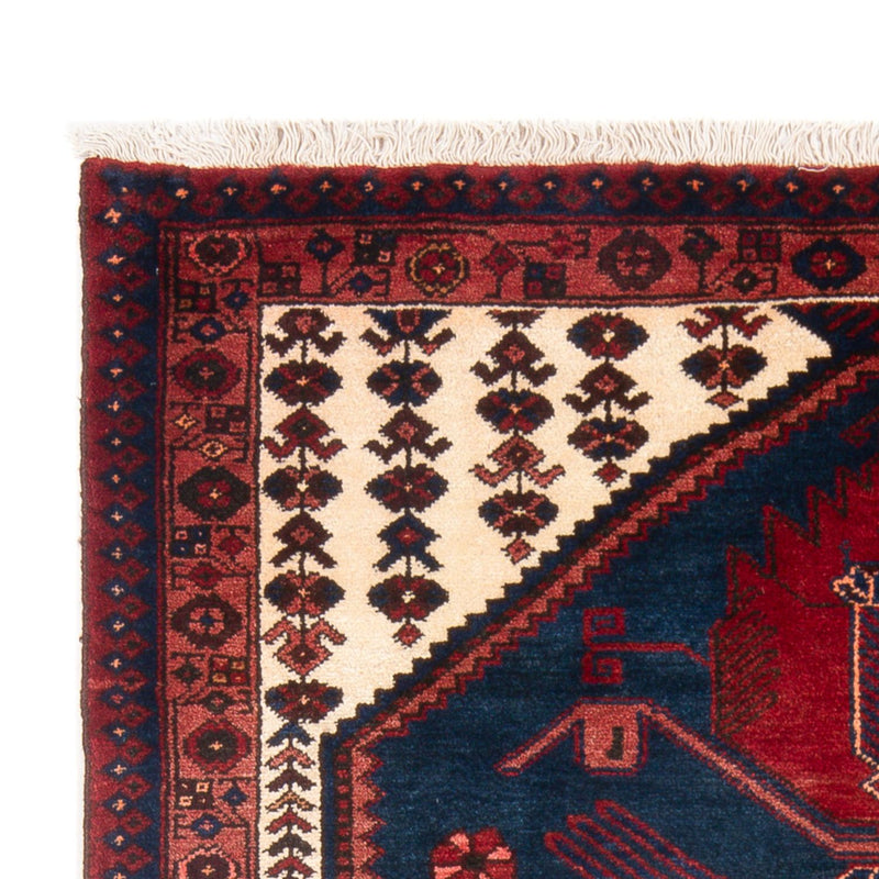 Hamadan Teppich 133x200cm - Perserteppich - blau