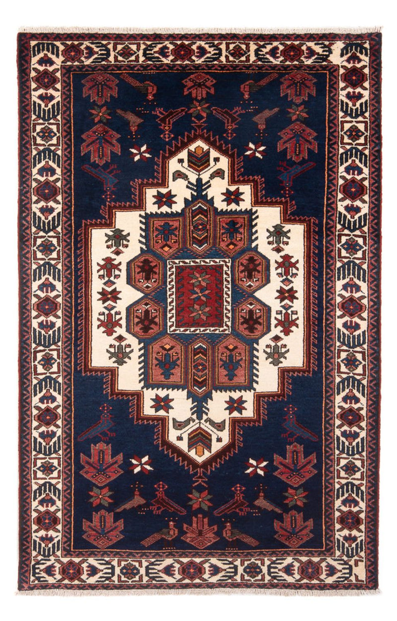 Hamadan Teppich 128x205cm - Perserteppich - dunkelblau