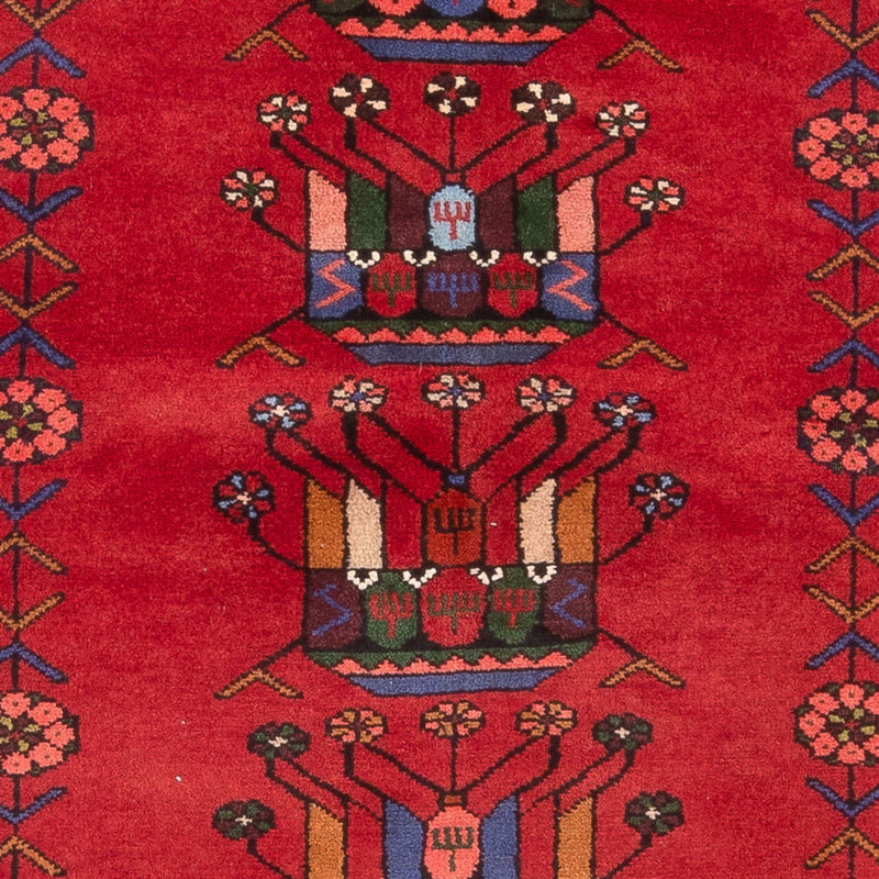 Hamadan Teppich 125x197cm - Perserteppich - rot