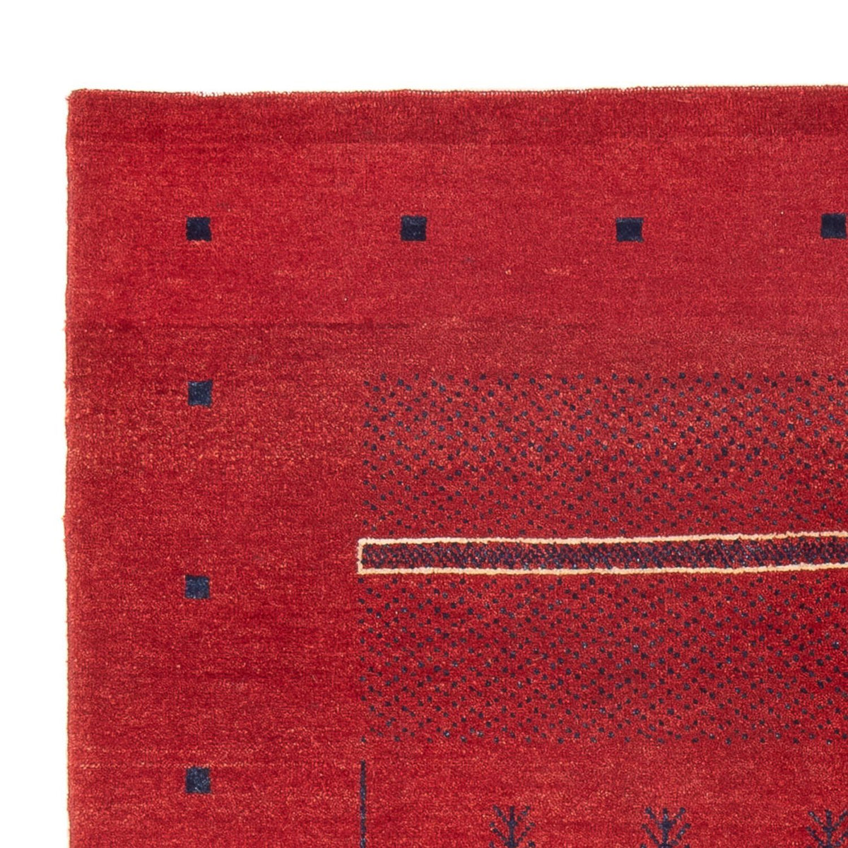 Gabbeh Persisch Teppich 125x185cm - Perserteppich Wollteppich - rot