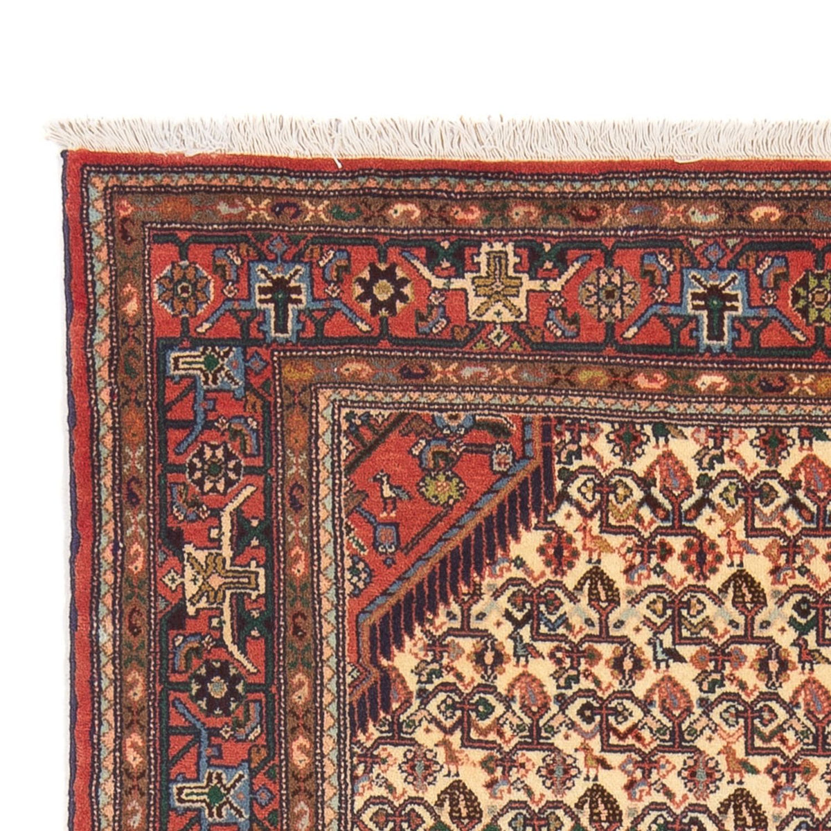 Hamadan Teppich 137x202cm - Perserteppich - creme