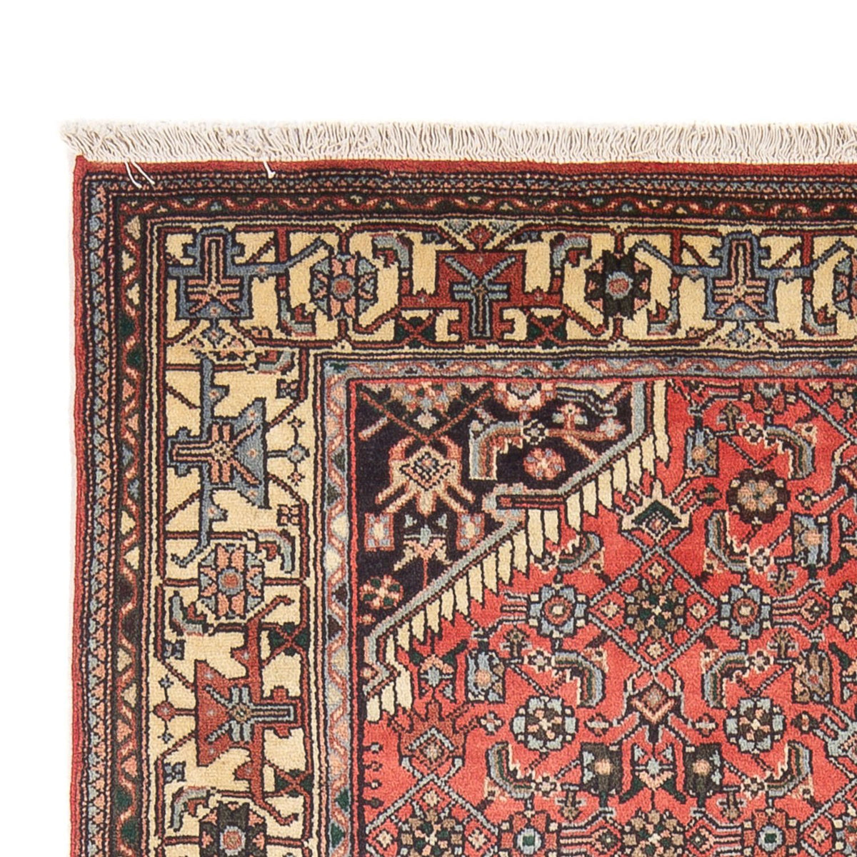 Hamadan Teppich 125x160cm - Perserteppich - rot