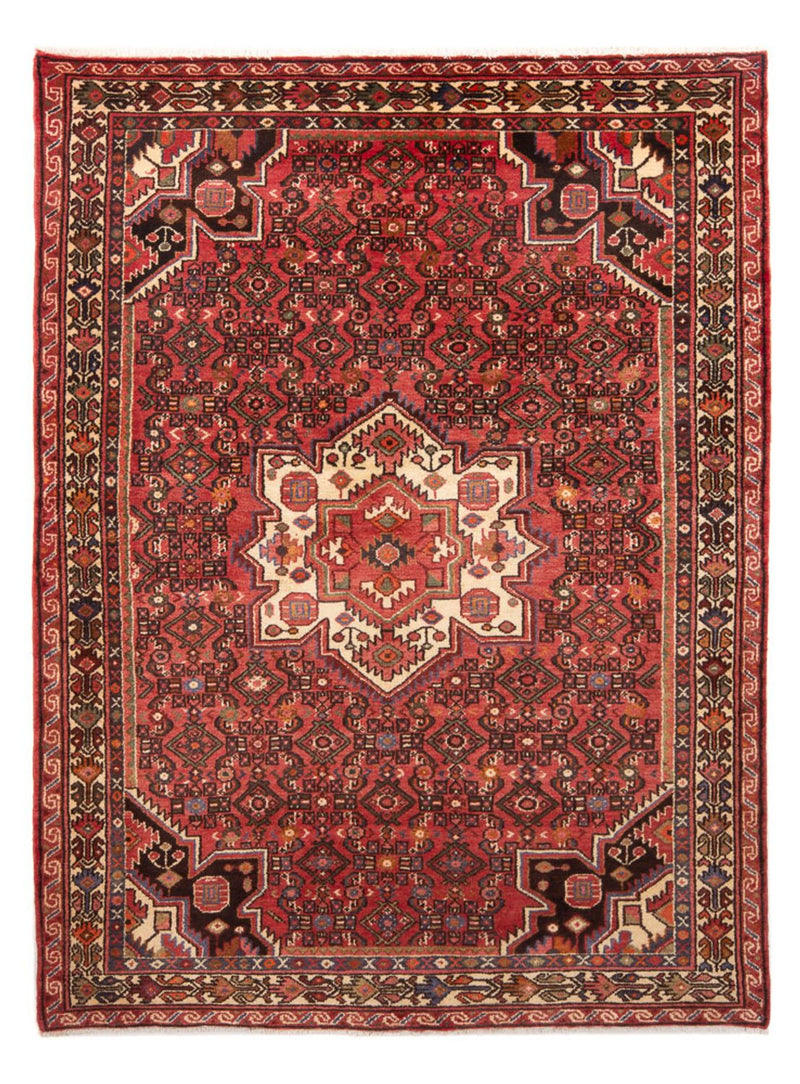 Hamadan Teppich 155x220cm - Perserteppich - rot