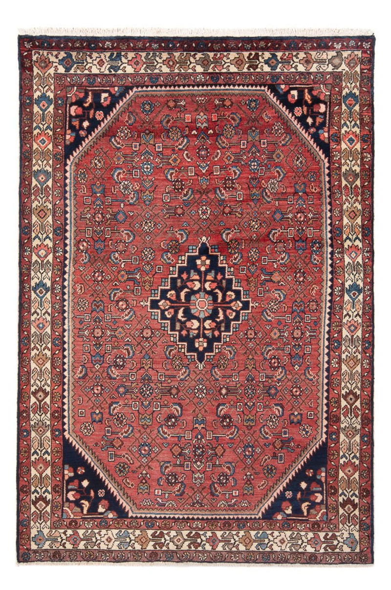 Hamadan Teppich 140x215cm - Perserteppich - rot
