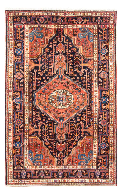 Hamadan Teppich 132x224cm - Perserteppich - hellrot