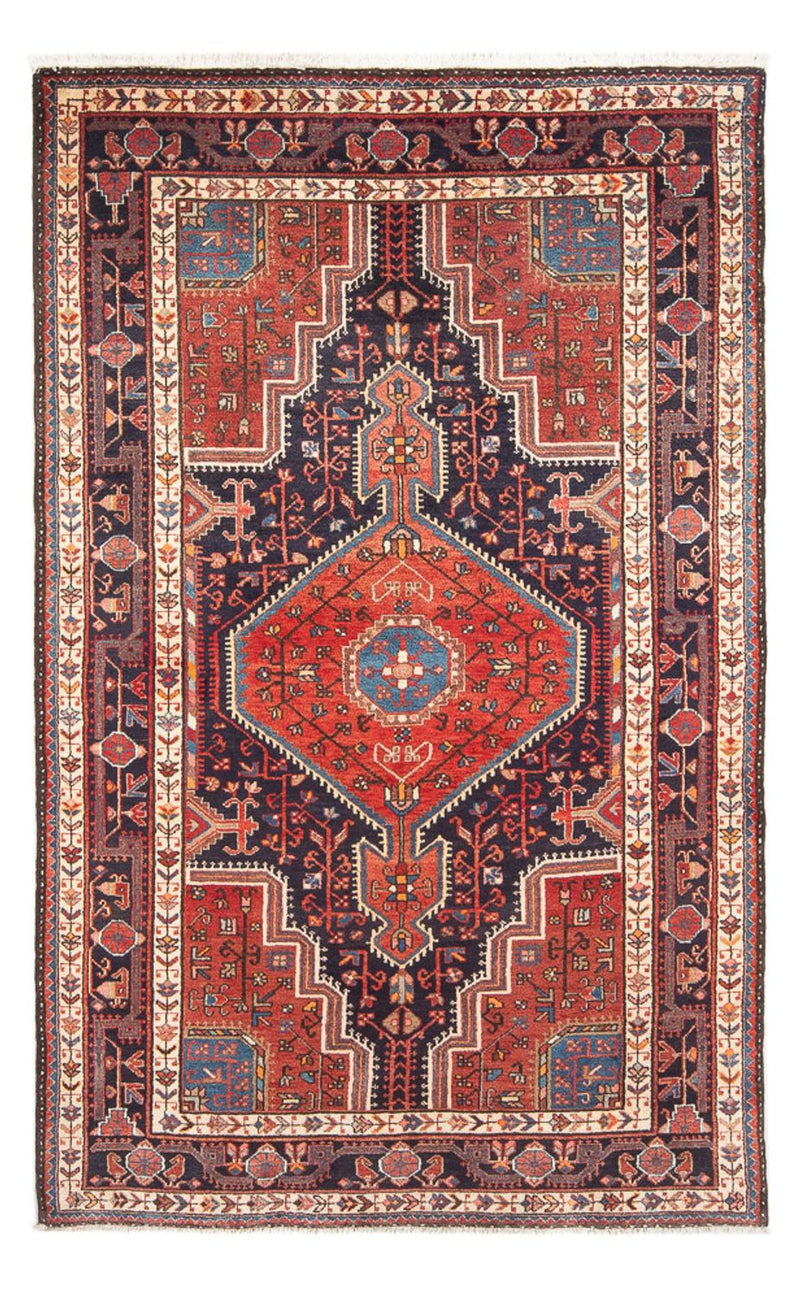 Hamadan Teppich 138x225cm - Perserteppich - hellrot
