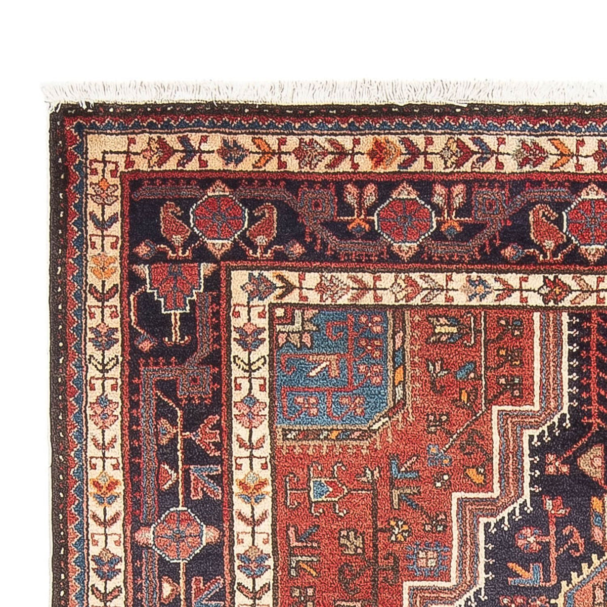 Hamadan Teppich 138x225cm - Perserteppich - hellrot