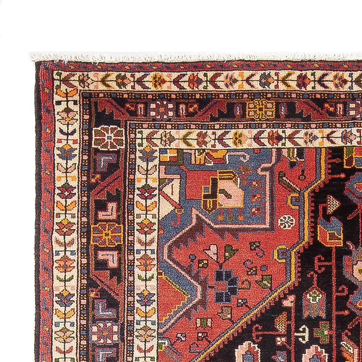 Hamadan Teppich 137x233cm - Perserteppich - hellrot