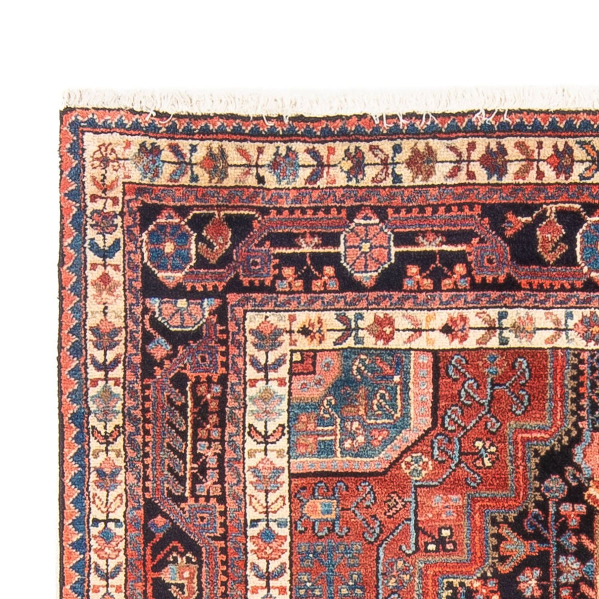 Hamadan Teppich 137x230cm - Perserteppich - hellrot