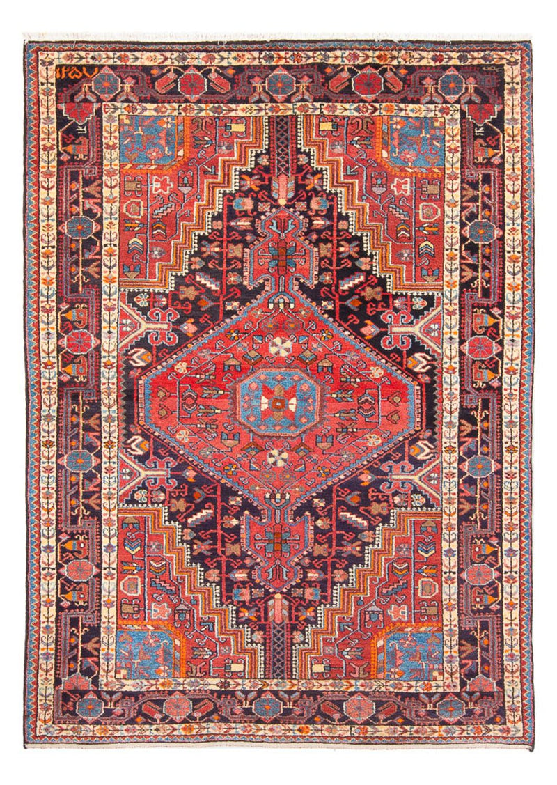 Hamadan Teppich 155x234cm - Perserteppich - hellrot