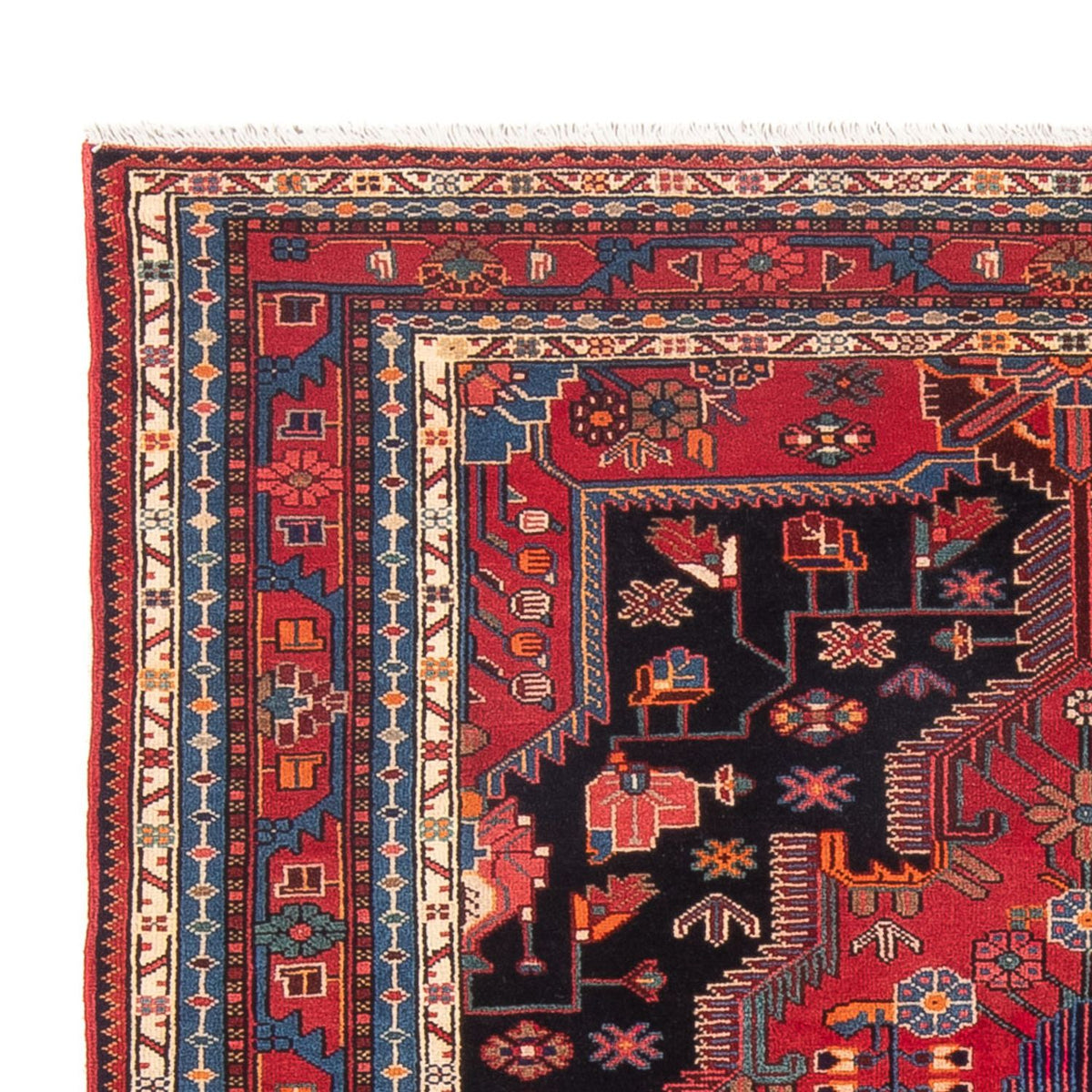 Hamadan Teppich 154x222cm - Perserteppich - rot