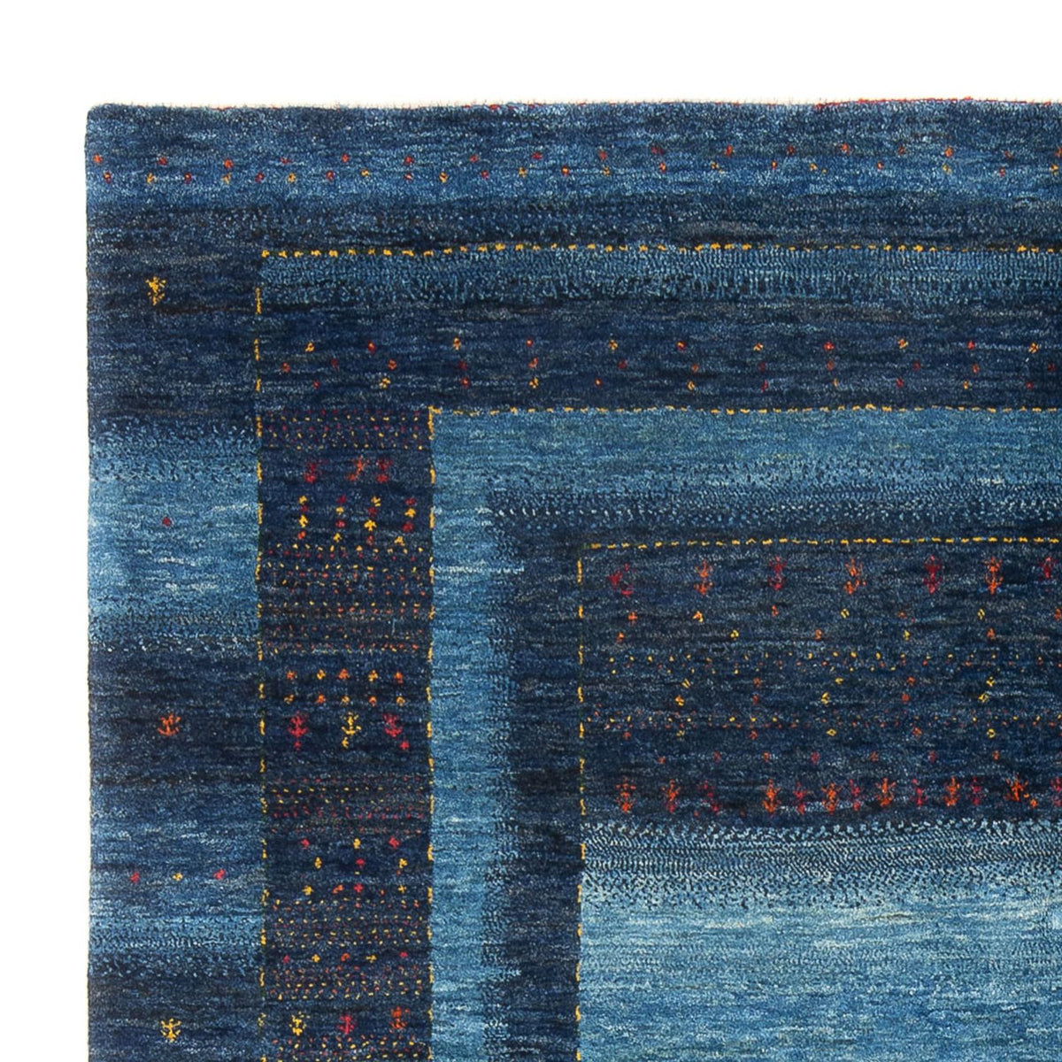 Loribaft Teppich Perser 183x216cm - Orientteppich - dunkelblau