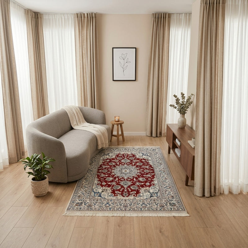 Nain - 9La Teppich 142x197cm - Perserteppich - rot