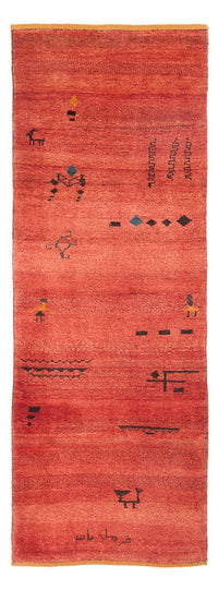 Gabbeh Persisch Teppich 83x225cm - Perserteppich Wollteppich - hellrot – product image