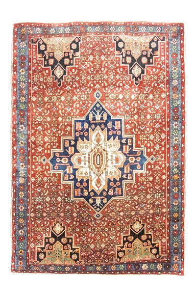 Gholtogh Teppich 136x195cm - Perserteppich - rot